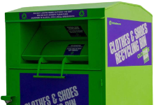 Clothes & shoes recycling bin