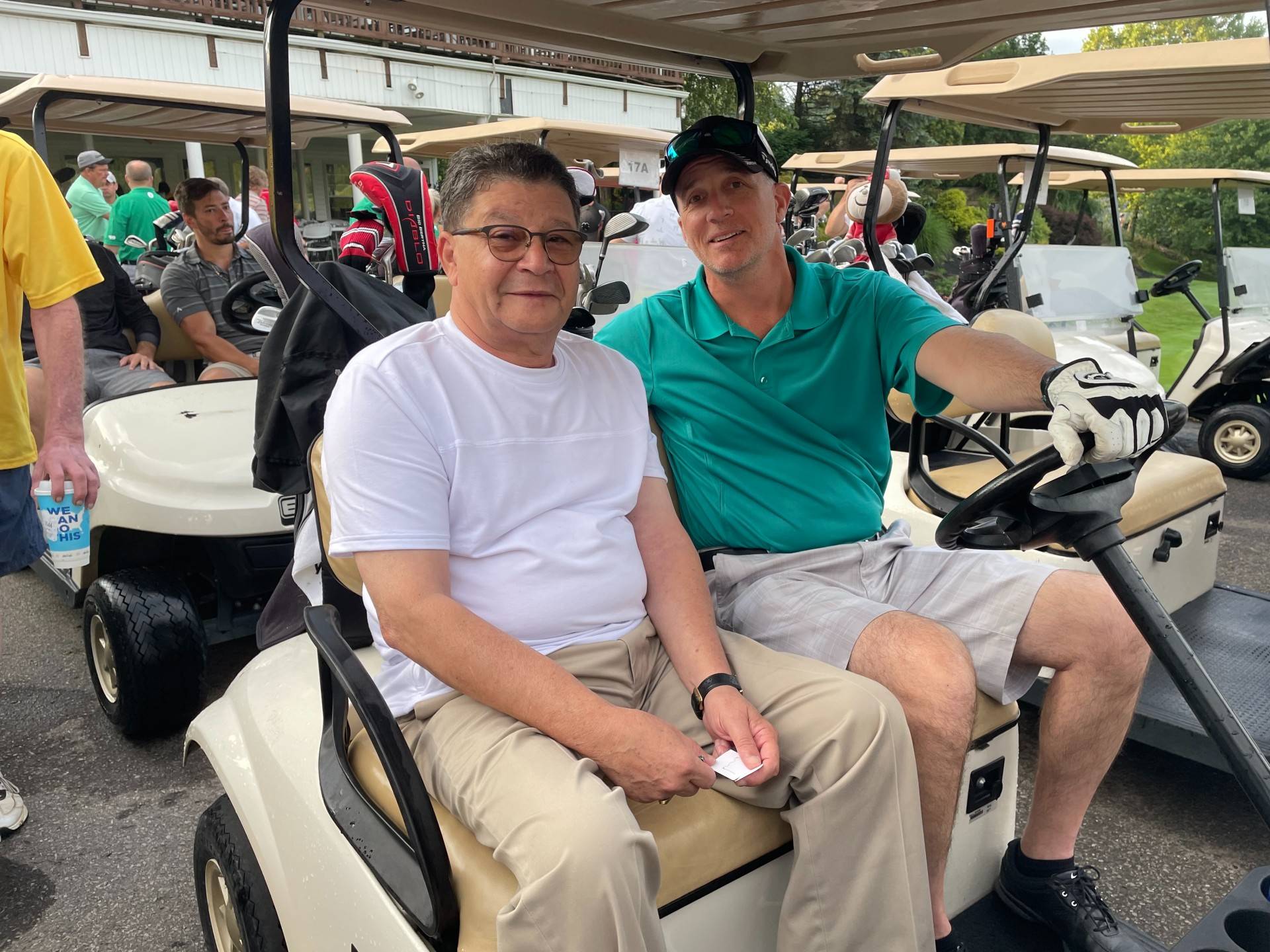 2021 Golf Outing riders in cart