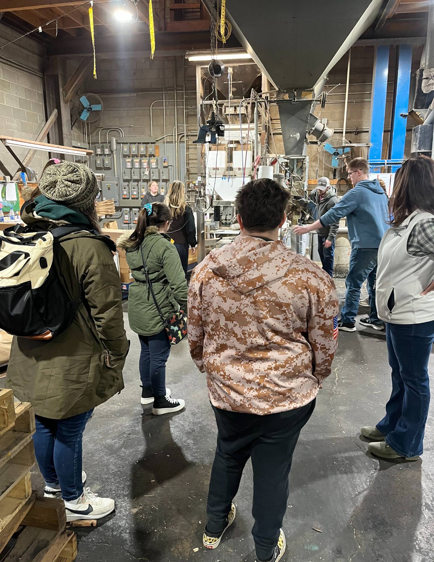 Students visiting business